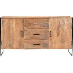 Livingfurn - Dressoir - Elin 150cm - Bruin, Zwart