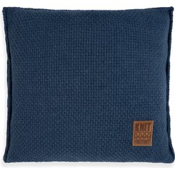 Knit Factory Jesse Sierkussen - Jeans - 50x50 cm - Inclusief kussenvulling