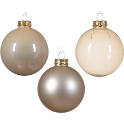 Kerstbal glas d7 cm parel ass 21st I kerst