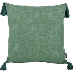 Tassle Washed Green | 45 x 45 cm | Kussenhoes | Katoen