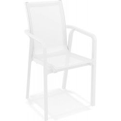 Tuinstoel met armleuningen CINDY 62x57x90 cm Wit