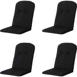 Madison -  Kuipstoelkussen Hoge Rug Panama black - Ca. 96x45 cm - Set van 4