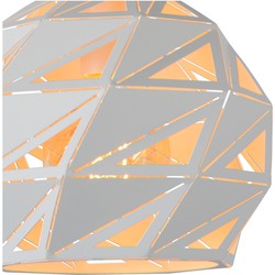 Mysterieuze, unieke bolvormige hanglamp 25 cm Ø E27 wit