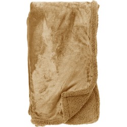 Dutch Decor STANLEY - Plaid 150x200 cm - fleece deken met teddy en fleece - Semolina - beige - Dutch Decor