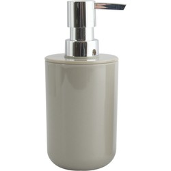 MSV Zeeppompje/dispenser Porto - PS kunststof - taupe - 7 x 16 cm - 260 ml - Zeeppompjes