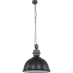 Steinhauer hanglamp Bikkel - zwart - metaal - 52 cm - E27 fitting - 7834ZW