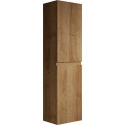 Badplaats Badkamerkast Angela 40 x 35 x 170 cm - Eiken - Hangende Kolomkast met 2 Deuren