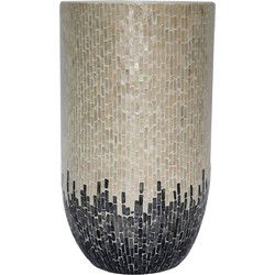 PTMD Bloempot Vojtech - 40x40x70 cm - Polyester - Wit