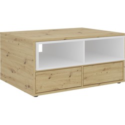 Salontafel met 2 laden en 1 schuifelement Monza - L91,8 x H45 cm