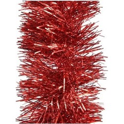 3x Kerstboomversiering rode slingers 270 x 10 cm - Kerstslingers