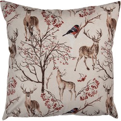 Clayre & Eef Kussenhoes 45x45 cm Beige Polyester Herten