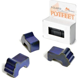 5 stuks - Bloempot Potvoet doos 3 stuks blauw Mcollections - MCollections