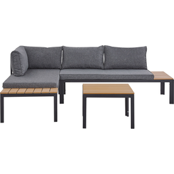 PIENZA - Loungeset voor 4 - Grijs - Kunsthout