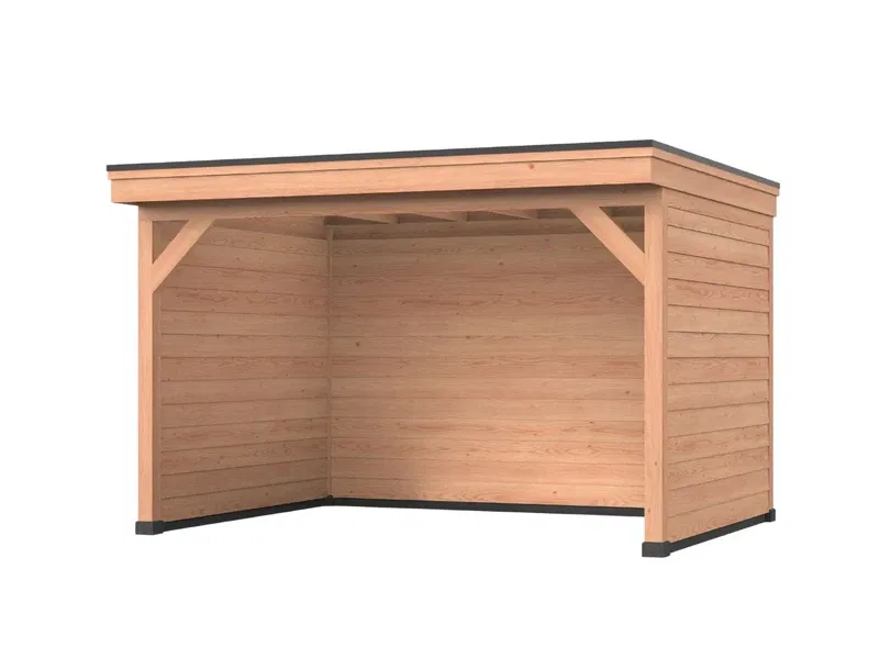 Douglas DIY overkapping, 400 x 300, met achterwand en twee zijwanden, Westwood - 