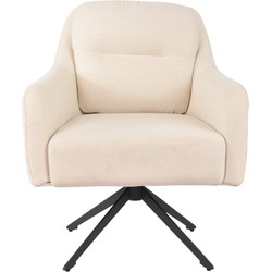 Fauteuil Draaibaar - Stof Beige - 75x70x85cm - Matthias