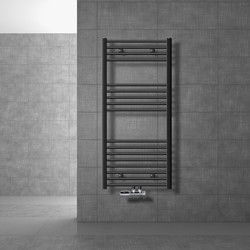 Badkamerradiator Sahara 600 x 1200 mm antraciet recht + middenaansluiting