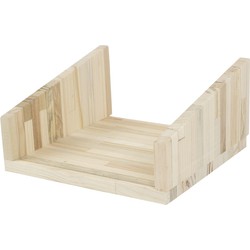 Duurzaam Wandrek FENCY - plank enkel pallet (19x18 cm)