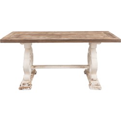 Clayre & Eef Eettafel  180x90x82 cm Bruin Hout Rechthoek Tafel