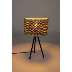 Tafellamp Beige - 33x33x55cm - Bamboe - Lamp Isla