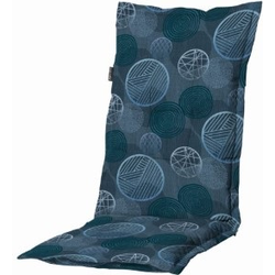 Tuinkussens hoge rug Circle blauw 123 cm x 50 cm (4 stuks)