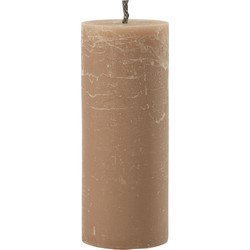 J-line - Buitenkaars Pilaar Paraffine Taupe Large-45uren - 25x10x10cm