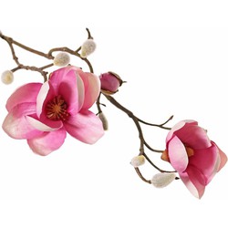 Kaaps groen bloemen knoppen, 60 cm wit/roze kunstbloem zijde nepbloem