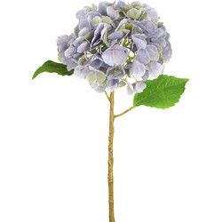 Greenmoods Kunst Hortensia Deluxe - Hydrangea macrophylla - Nep plant - 1 Stuk - 55cm - Paars