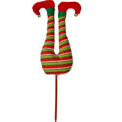 Clayre & Eef Kerstdecoratie Elf 50 cm Rood Stof