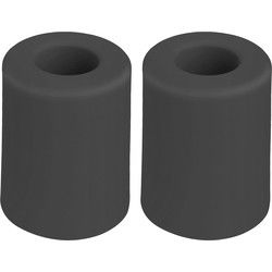Deltafix Deurbuffer - 2x - deurstopper - zwart - rubber - 50 x 35 mm - Deurstoppers