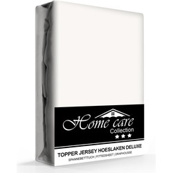 Homecare Jersey Topper Hoeslaken Creme-180 x 200/220 cm