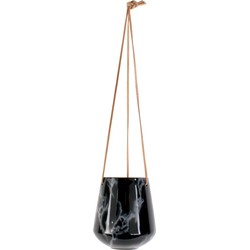 Present Time - Hangende bloempot Skittle Medium Marmer - Zwart
