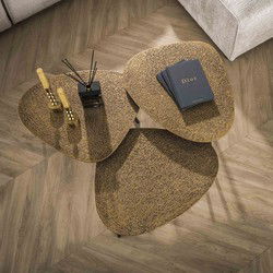 Salontafel Driehoekig - Metallic Brons - Set van 3