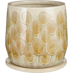 Mica Decorations Bloempot Rosali - 26.5x26.5x26 cm - Keramiek - Bruin