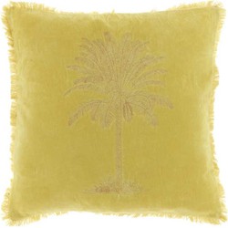 Unique Living - Kussen Palm 45x45cm Soft Yellow