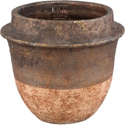 PTMD Bloempot Christenee - 23x23x20 cm - Cement - Grijs