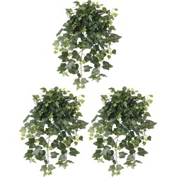 3x Groene Hedera Helix klimop weerbestendige kunstplanten 65 cm - Kunstplanten