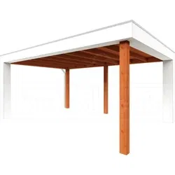 Trendhout douglas overkapping Verona links, 520 x 400 cm