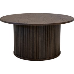 Salontafel Ø90cm Eikenhout - Smoked - Tafel Nola