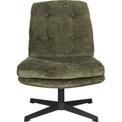 Fauteuil Groen Stof - Draaibaar - 75,5x72x69,5cm - Kai