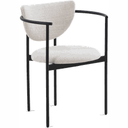 Lunar dining chair - creme boucle