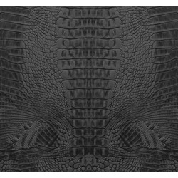Origin Wallcoverings fotobehang krokodillenhuid zwart - 300 x 279 cm - 357247