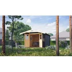 Karibu tuinhuis Rentrup 8 Grijs, 347 x 473,5 cm