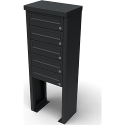 Multibox brievenbus 1 breed 5 hoog zwart