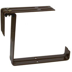 Geli Balkonbeugel - 2x - railing 14 cm - bruin - plantenbakken - Plantenbakbeugels
