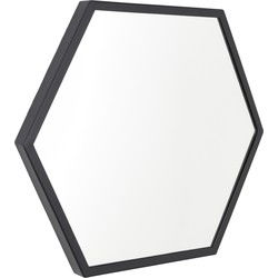 LOFT42 Wandspiegel  Zeshoek Medium - Zwart - 46x41