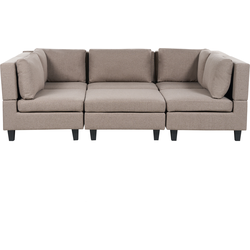 UNSTAD - Moduliare bank met ottomaan - Bruin - 5-zits - Polyester