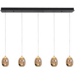 Hanglamp Highlight Golden Egg - Incl. Geïntegreerde LED- Lengte: 108 cm - Zwart