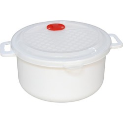 Gerimport Magnetronschaal met deksel/ventiel - 1.8 liter - kunststof - opwarm pot - Magnetronbakken