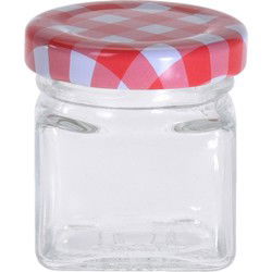 Excellent Houseware Inmaak/weckpotjes/jampotjes - 10x stuks - 50 ml - Weckpotten
