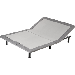 BRUNOY - Bedframe elektrisch verstelbaar - Grijs - 140 x 200 cm - Polyester